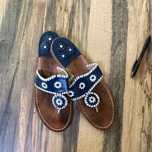Jack Rogers navy:white size 8 preppy